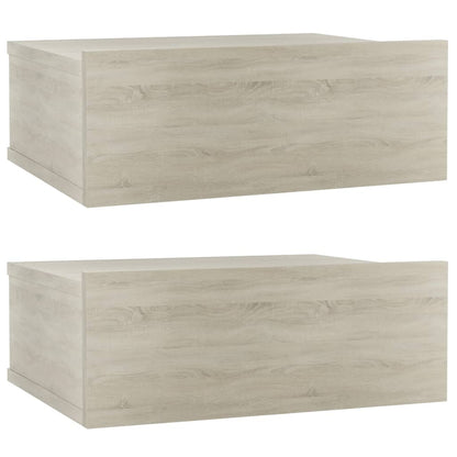 Nachtkastjes 2 st 40x30x15 cm bewerkt hout sonoma eikenkleurig 2 Sonoma eiken