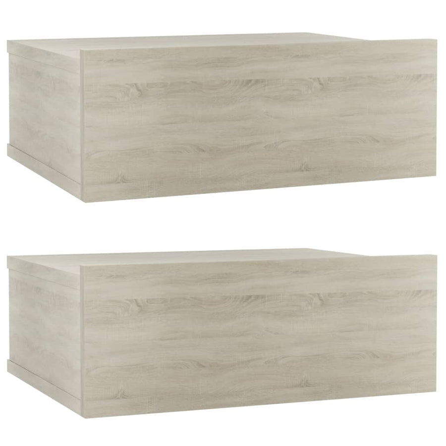 Nachtkastjes 2 st 40x30x15 cm bewerkt hout sonoma eikenkleurig 2 Sonoma eiken