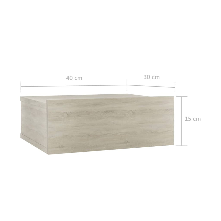 Nachtkastjes 2 st 40x30x15 cm bewerkt hout sonoma eikenkleurig 2 Sonoma eiken