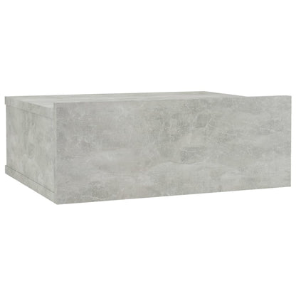 Nachtkastje zwevend 40x30x15 cm bewerkt hout betongrijs 1 Betongrijs