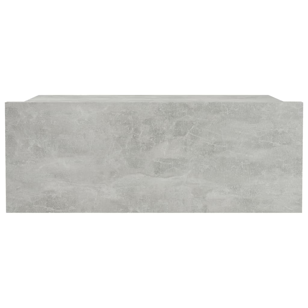 Nachtkastje zwevend 40x30x15 cm bewerkt hout betongrijs 1 Betongrijs