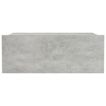 Nachtkastje zwevend 40x30x15 cm bewerkt hout betongrijs 1 Betongrijs