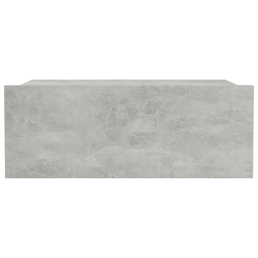 Nachtkastje zwevend 40x30x15 cm bewerkt hout betongrijs 1 Betongrijs