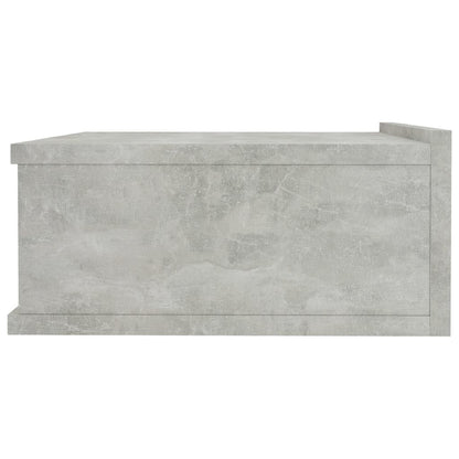 Nachtkastje zwevend 40x30x15 cm bewerkt hout betongrijs 1 Betongrijs