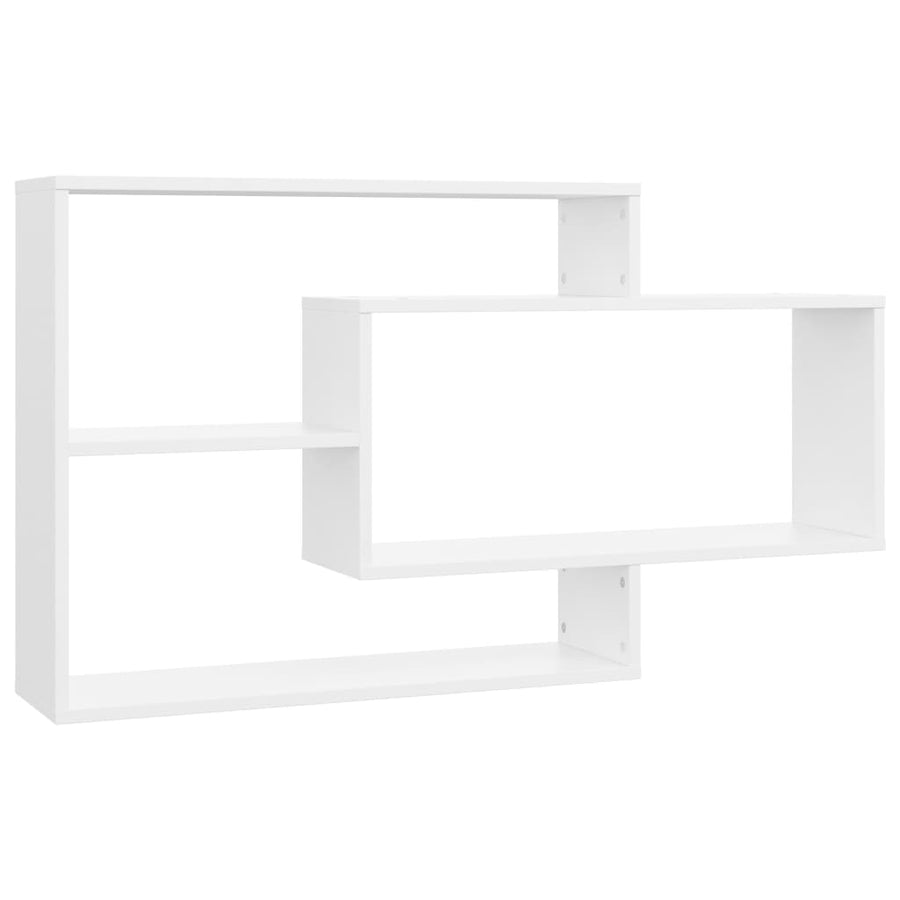 Wandschappen 04X20X58,5 Cm Bewerkt Hout Wit