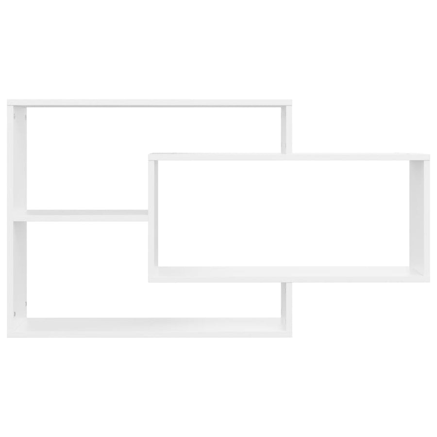Wandschappen 04X20X58,5 Cm Bewerkt Hout Wit