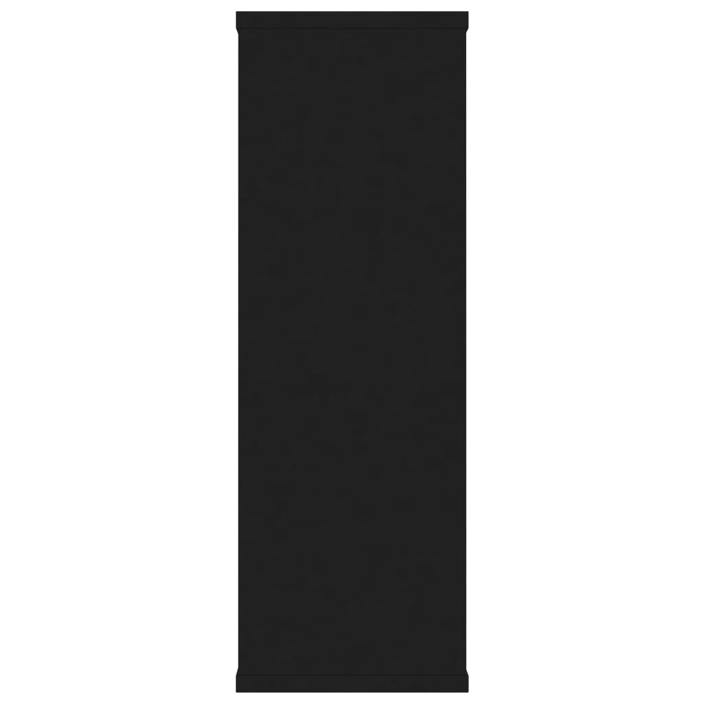 Wandschappen 104x20x58,5 cm bewerkt hout zwart Zwart
