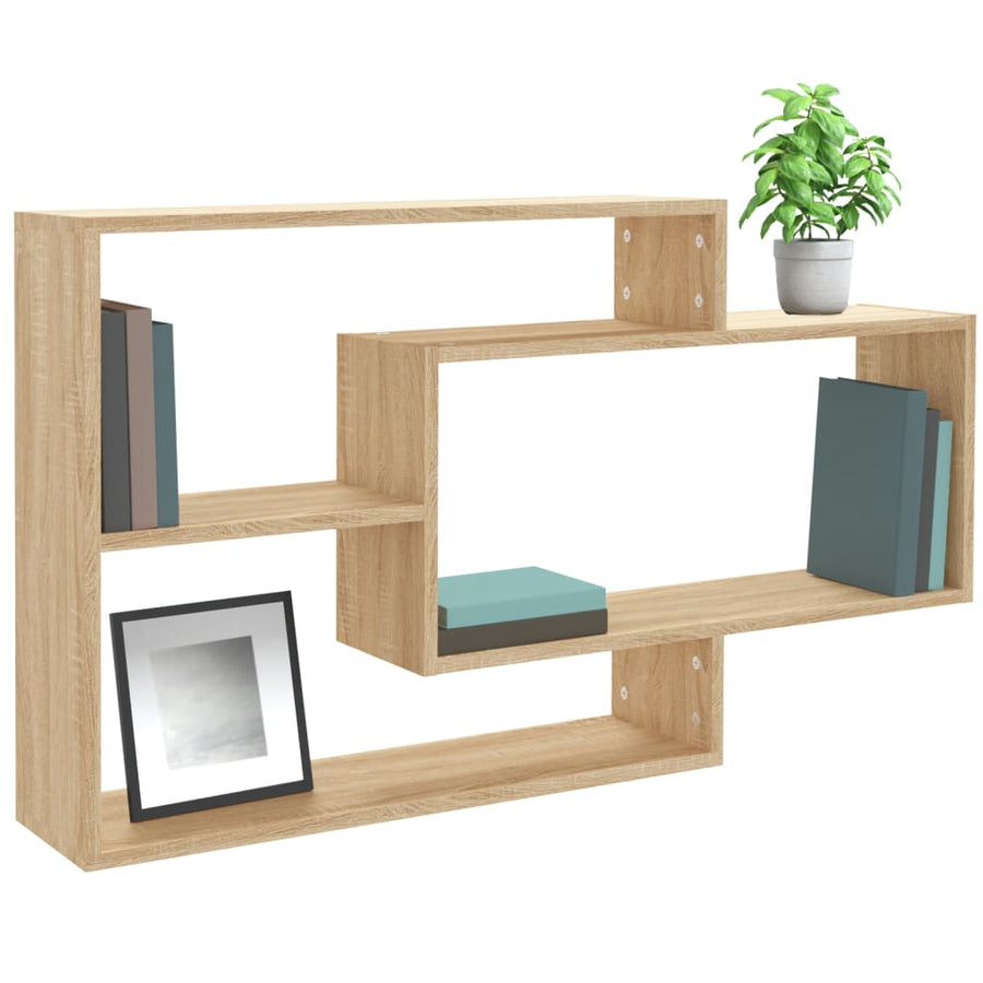 Wandschappen 104x20x58,5 cm bewerkt hout sonoma eikenkleurig Sonoma eiken
