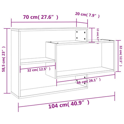 Wandschappen 104x20x58,5 cm bewerkt hout sonoma eikenkleurig Sonoma eiken