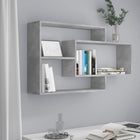 Wandschappen 104x20x58,5 cm bewerkt hout betongrijs