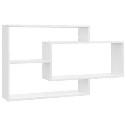 Wandschappen 104x20x58,5 cm bewerkt hout hoogglans wit Hoogglans wit