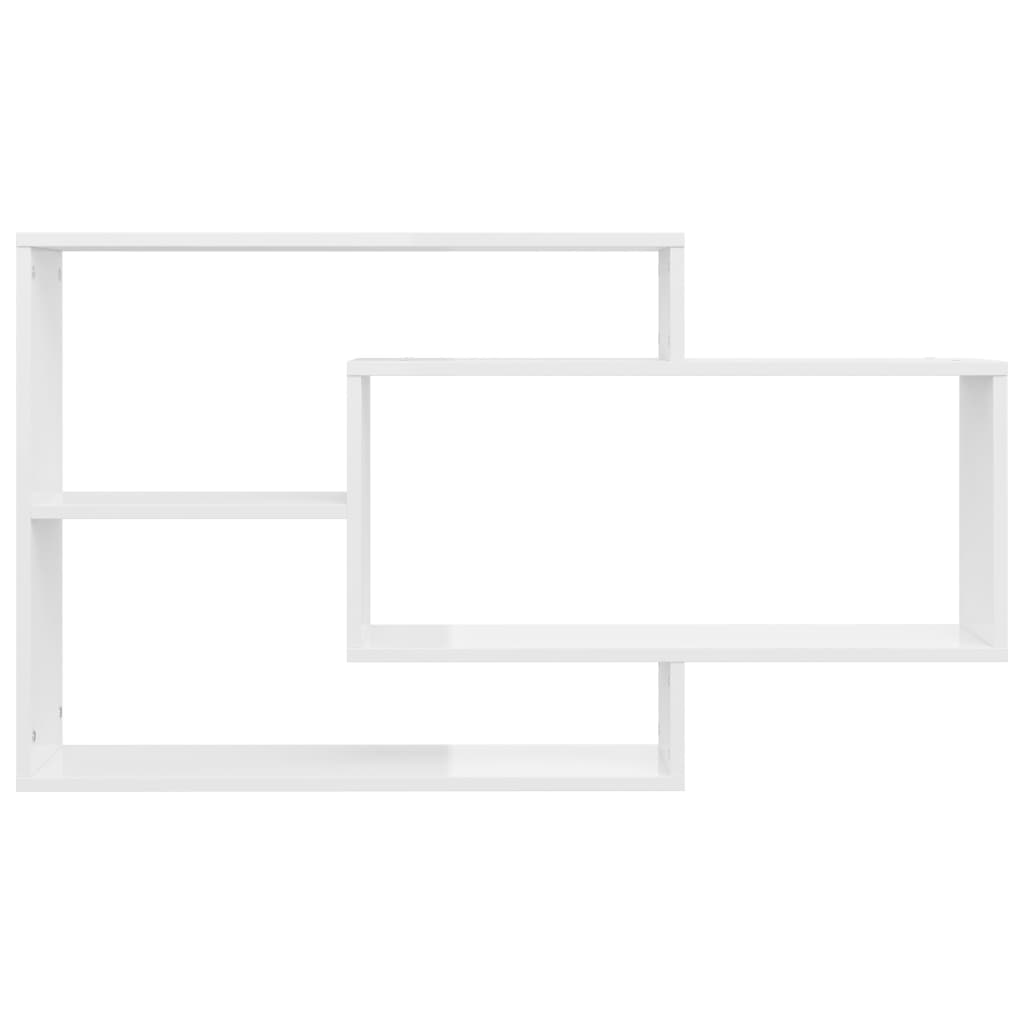Wandschappen 104x20x58,5 cm bewerkt hout hoogglans wit Hoogglans wit