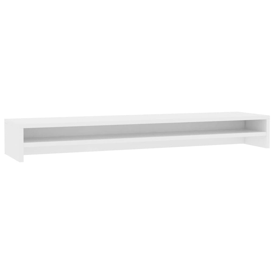 Monitorstandaard 100X24X13 Cm Bewerkt Hout Wit