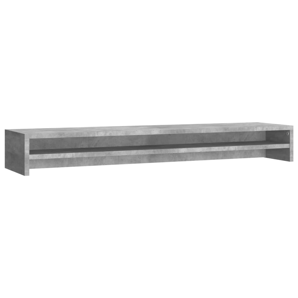 Monitorstandaard 100X24X13 Cm Bewerkt Hout Betongrijs