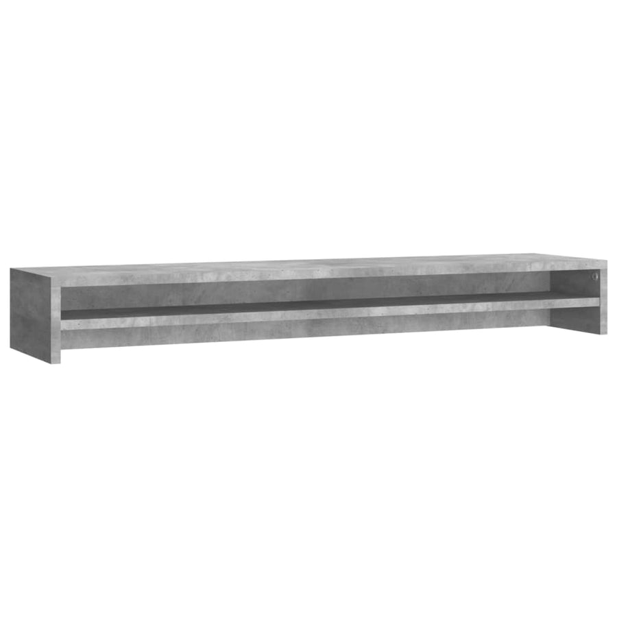 Monitorstandaard 100X24X13 Cm Bewerkt Hout Betongrijs