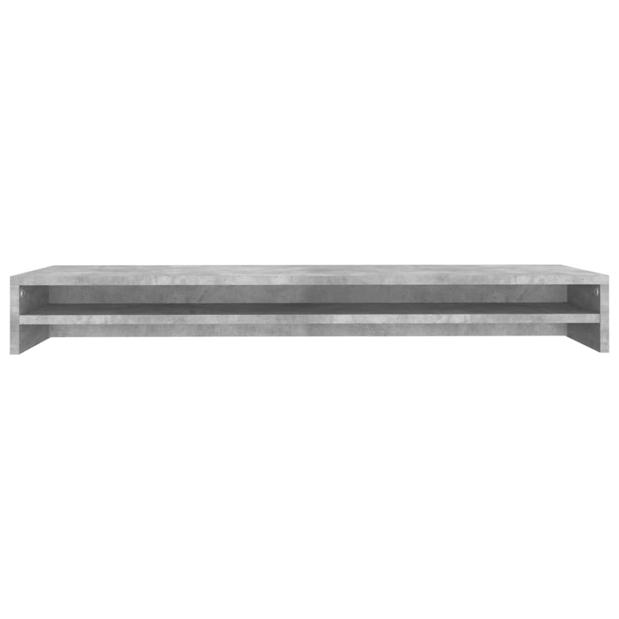 Monitorstandaard 100X24X13 Cm Bewerkt Hout Betongrijs