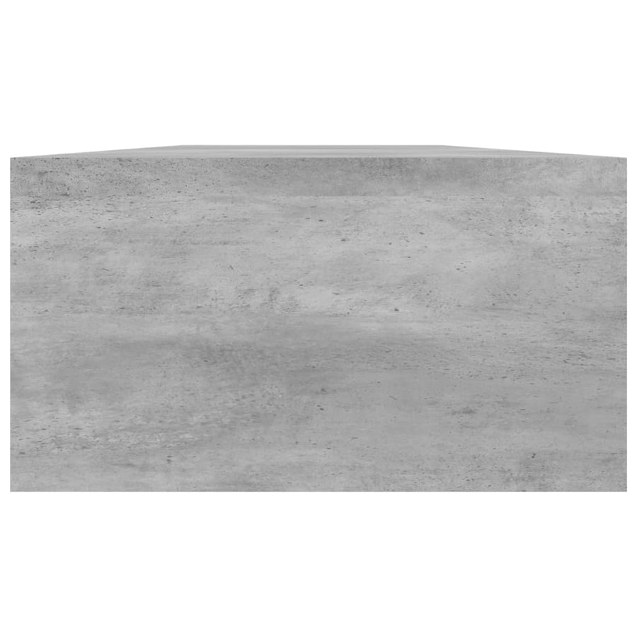 Monitorstandaard 100X24X13 Cm Bewerkt Hout Betongrijs