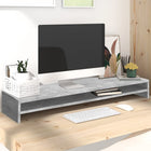 Monitorstandaard 100X24X13 Cm Bewerkt Hout Betongrijs