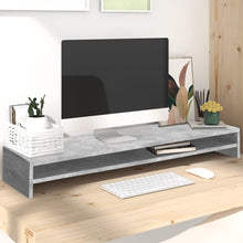 Monitorstandaard 100X24X13 Cm Bewerkt Hout Betongrijs