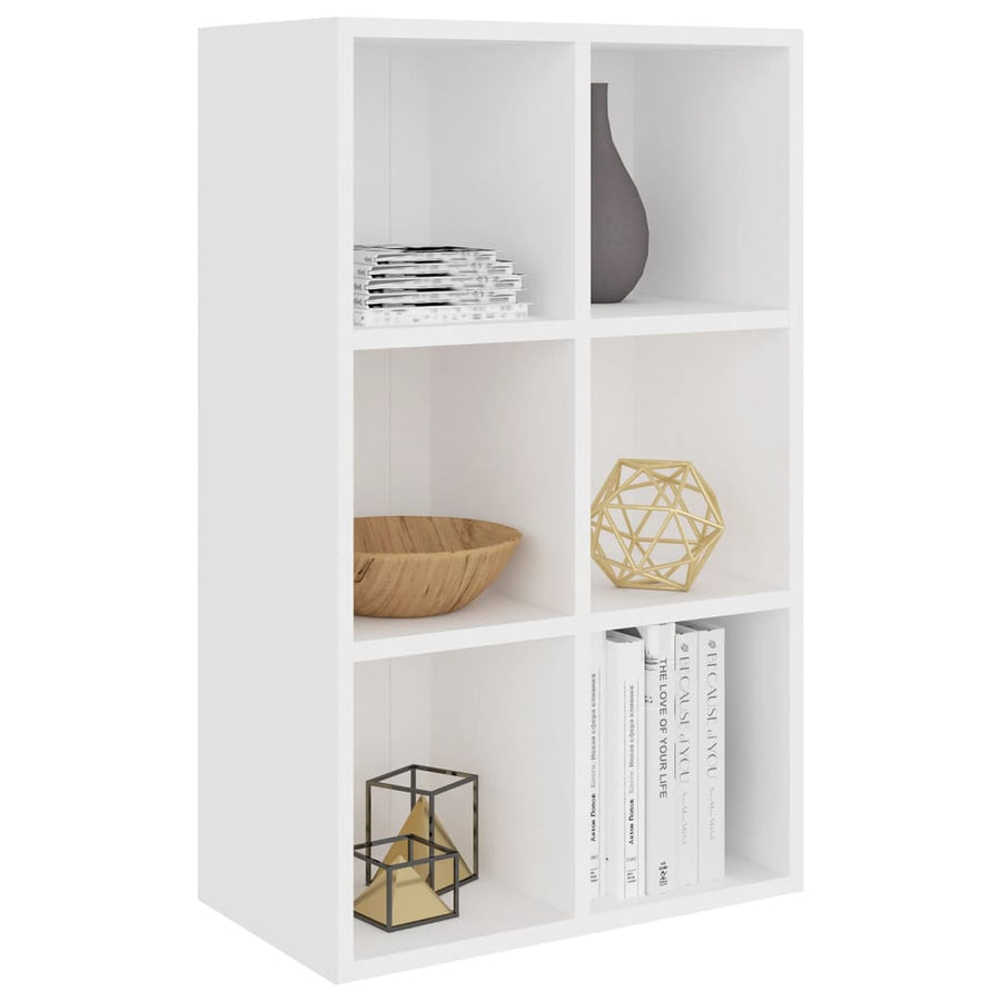 Boekenkast/dressoir 66x30x98 cm bewerkt hout wit
