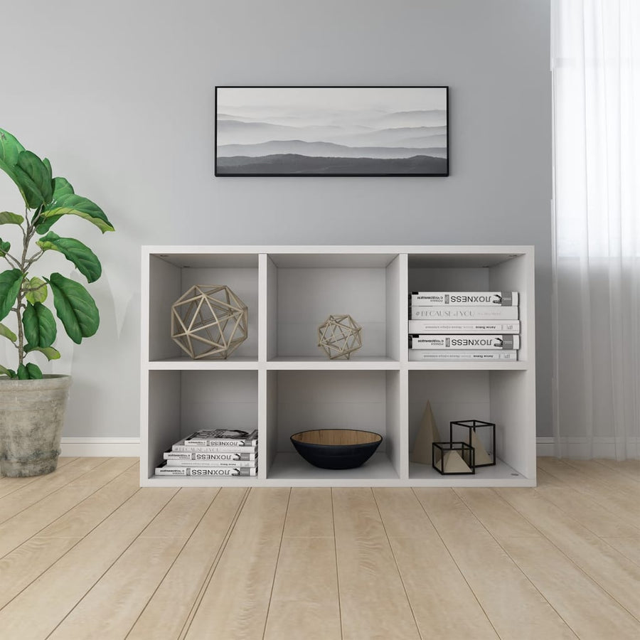 Boekenkast/dressoir 66x30x98 cm bewerkt hout wit