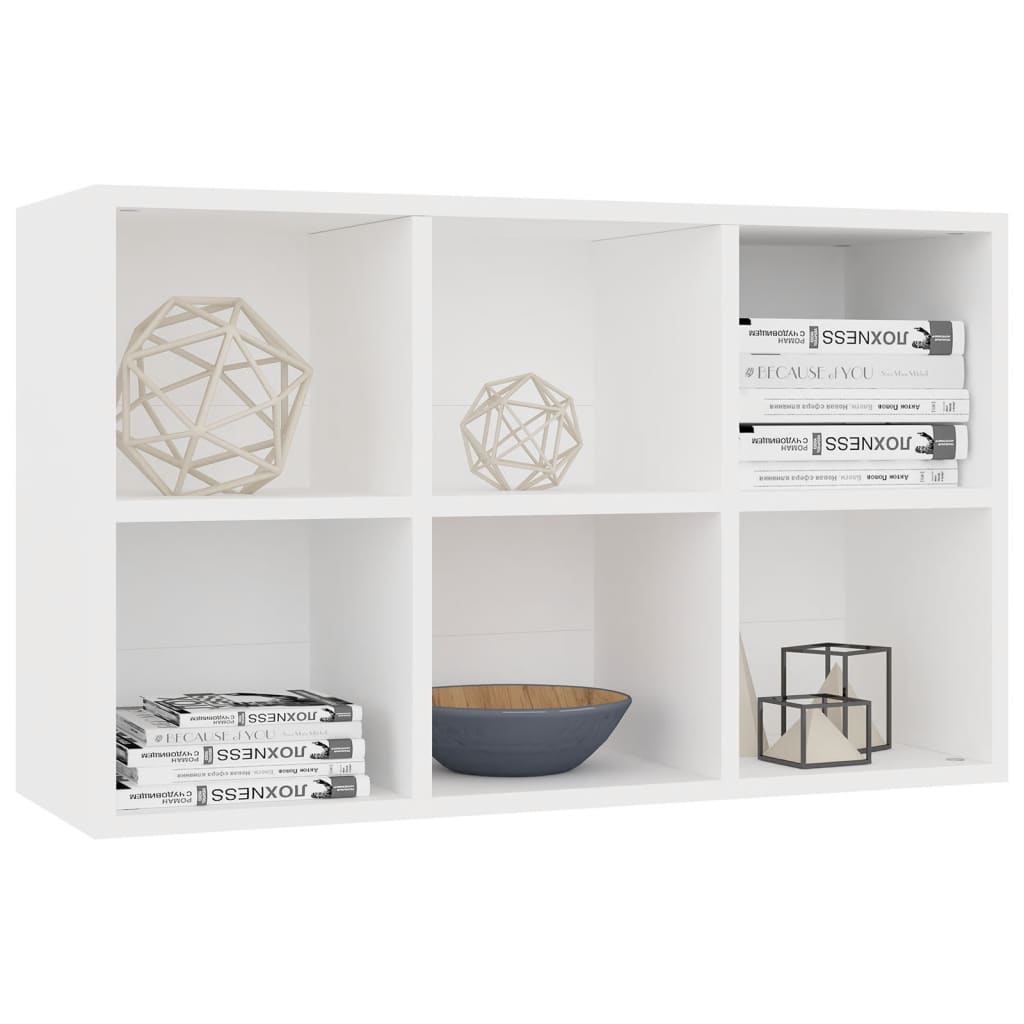 Boekenkast/dressoir 66x30x98 cm bewerkt hout wit