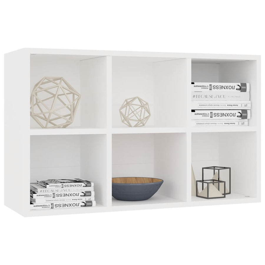 Boekenkast/dressoir 66x30x98 cm bewerkt hout wit
