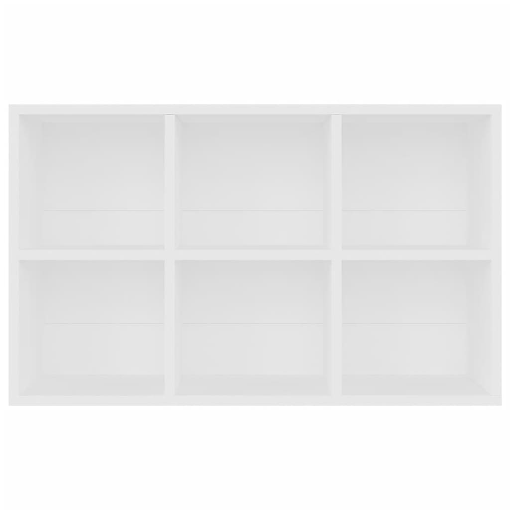 Boekenkast/dressoir 66x30x98 cm bewerkt hout wit
