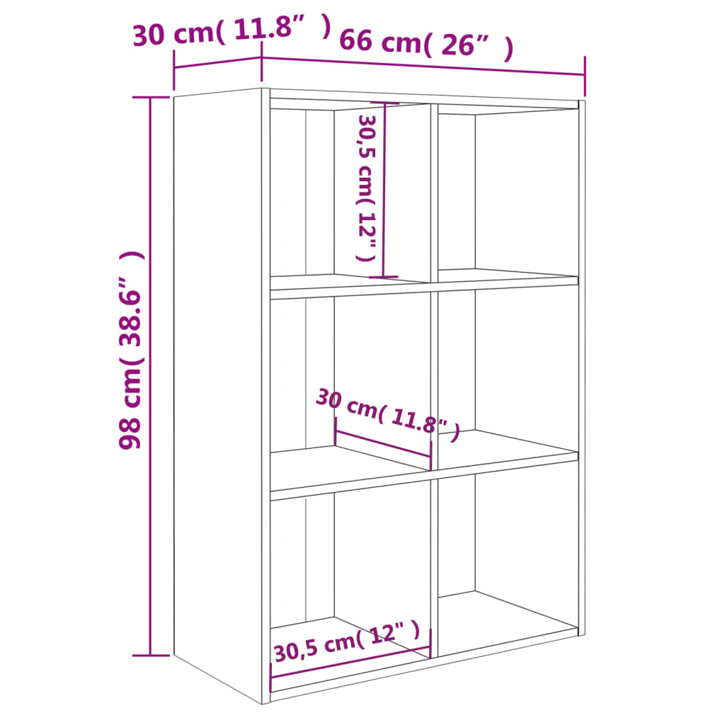 Boekenkast/dressoir 66x30x98 cm bewerkt hout wit