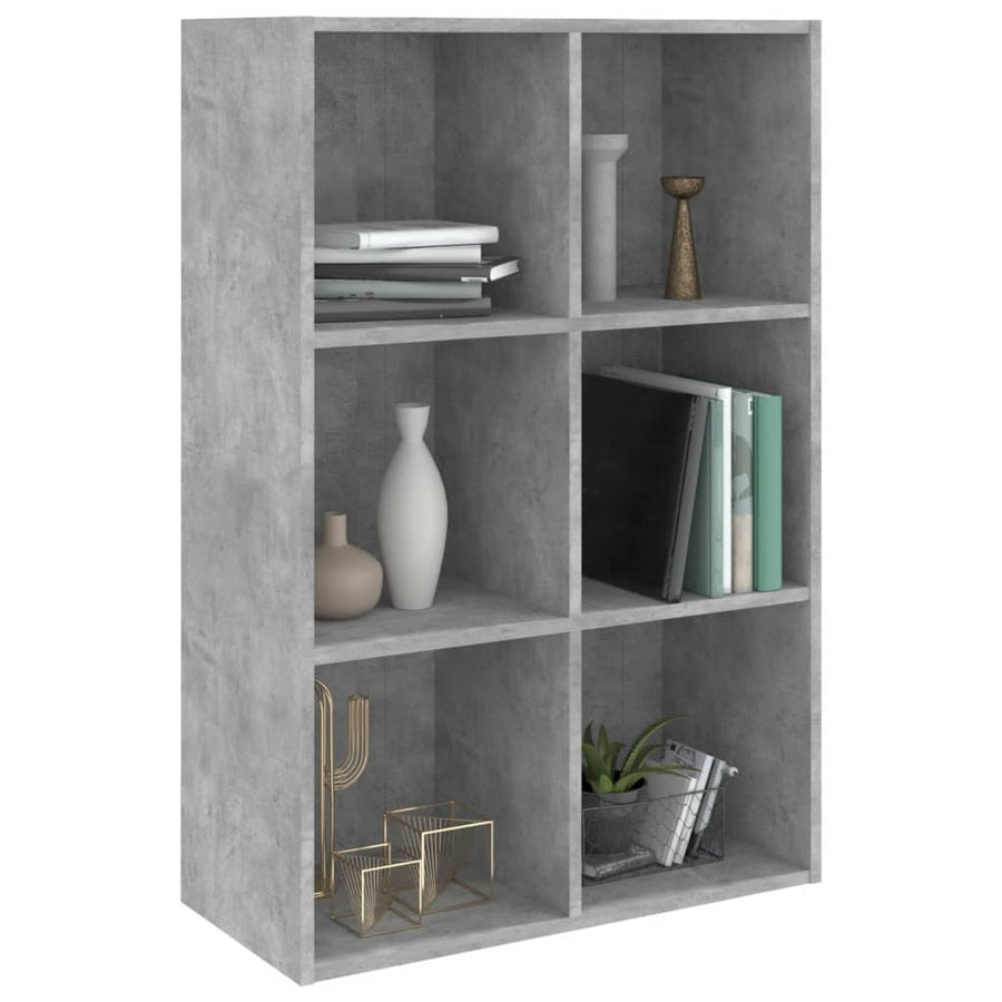 Boekenkast/Dressoir Bewerkt Hout 66 x 30 x 98 cm Betongrijs