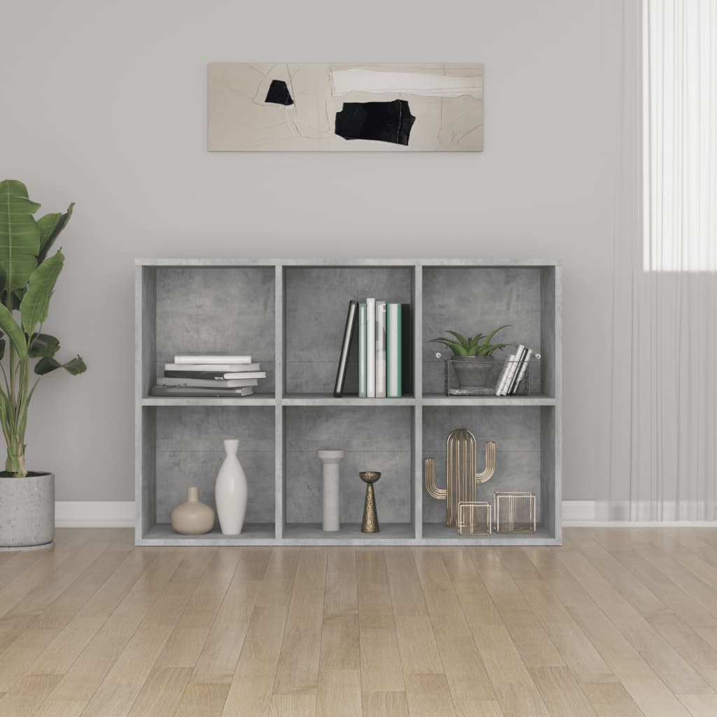 Boekenkast/Dressoir Bewerkt Hout 66 x 30 x 98 cm Betongrijs