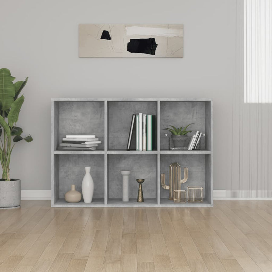 Boekenkast/Dressoir Bewerkt Hout 66 x 30 x 98 cm Betongrijs