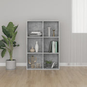 Boekenkast dressoir 66x30x98 cm betongrijs bewerkt hout