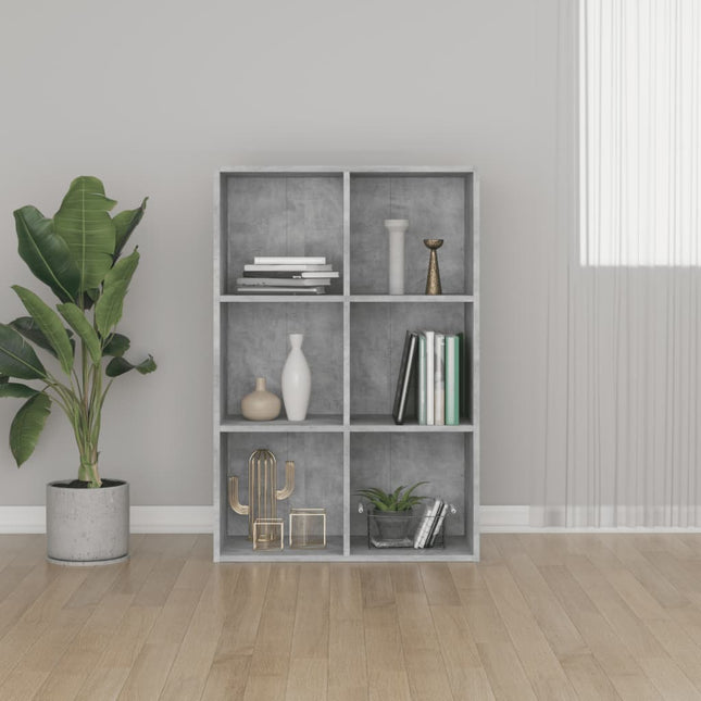 Boekenkast/Dressoir Bewerkt Hout 66 x 30 x 98 cm Betongrijs