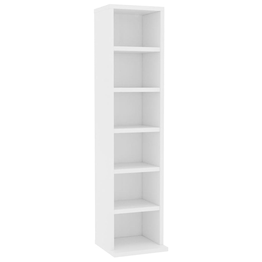 Cd-kast 21x20x88 cm bewerkt hout wit Wit