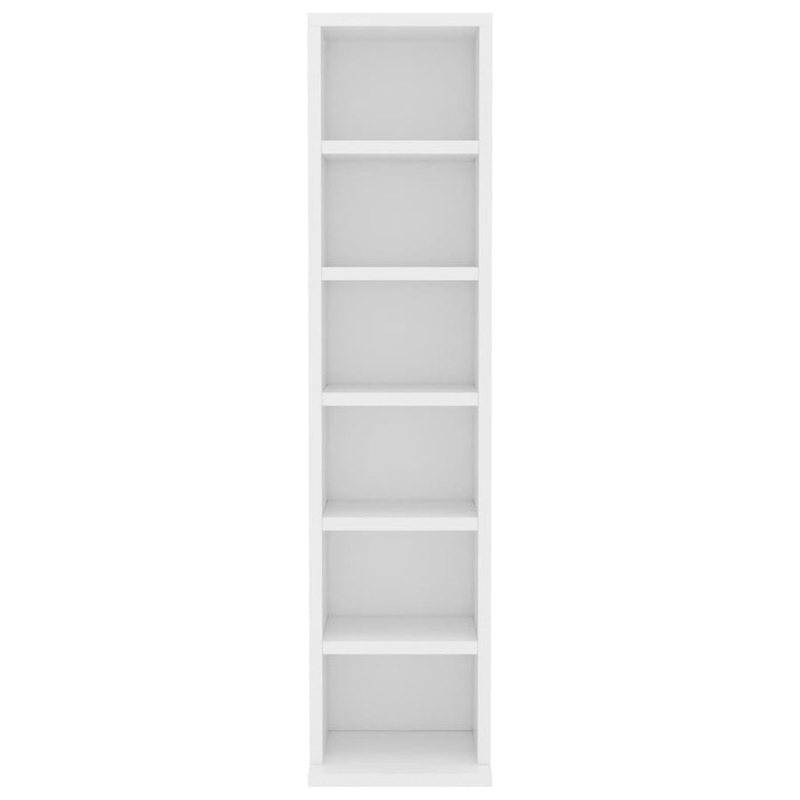 Cd-kast 21x20x88 cm bewerkt hout wit Wit