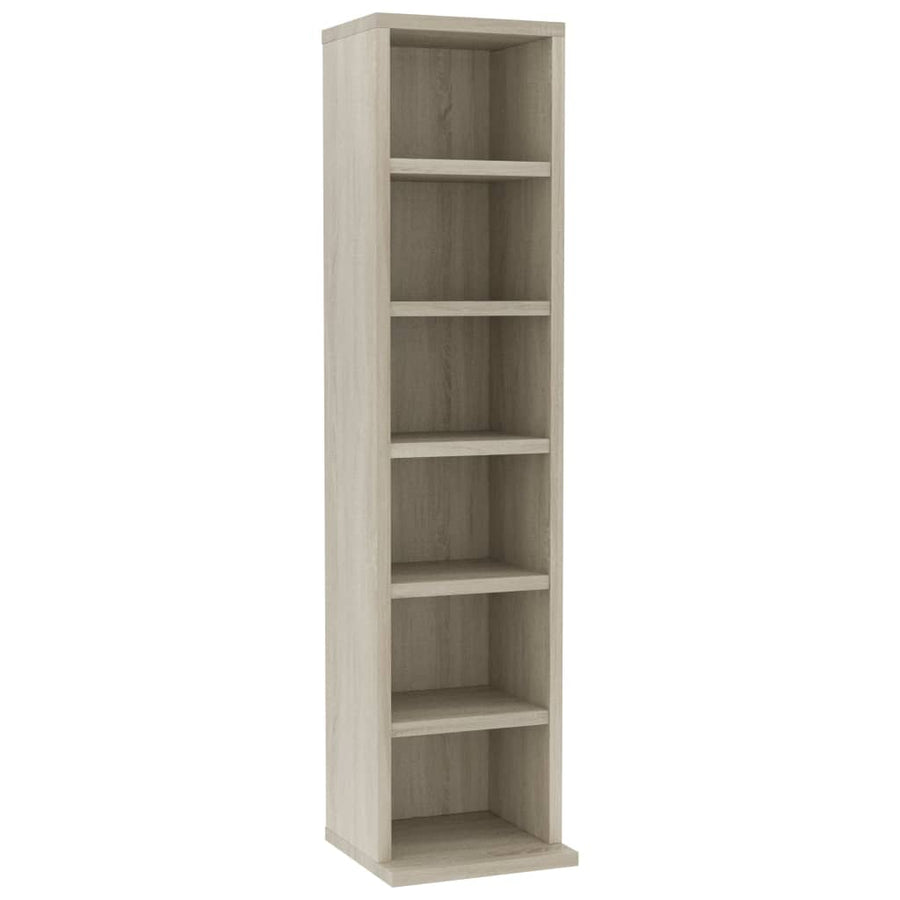 Cd-kast 21x20x88 cm bewerkt hout sonoma eikenkleurig Sonoma eiken