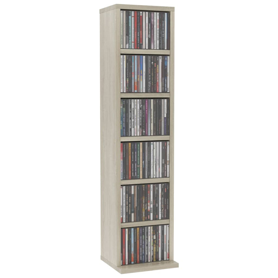 Cd-kast 21x20x88 cm bewerkt hout sonoma eikenkleurig Sonoma eiken