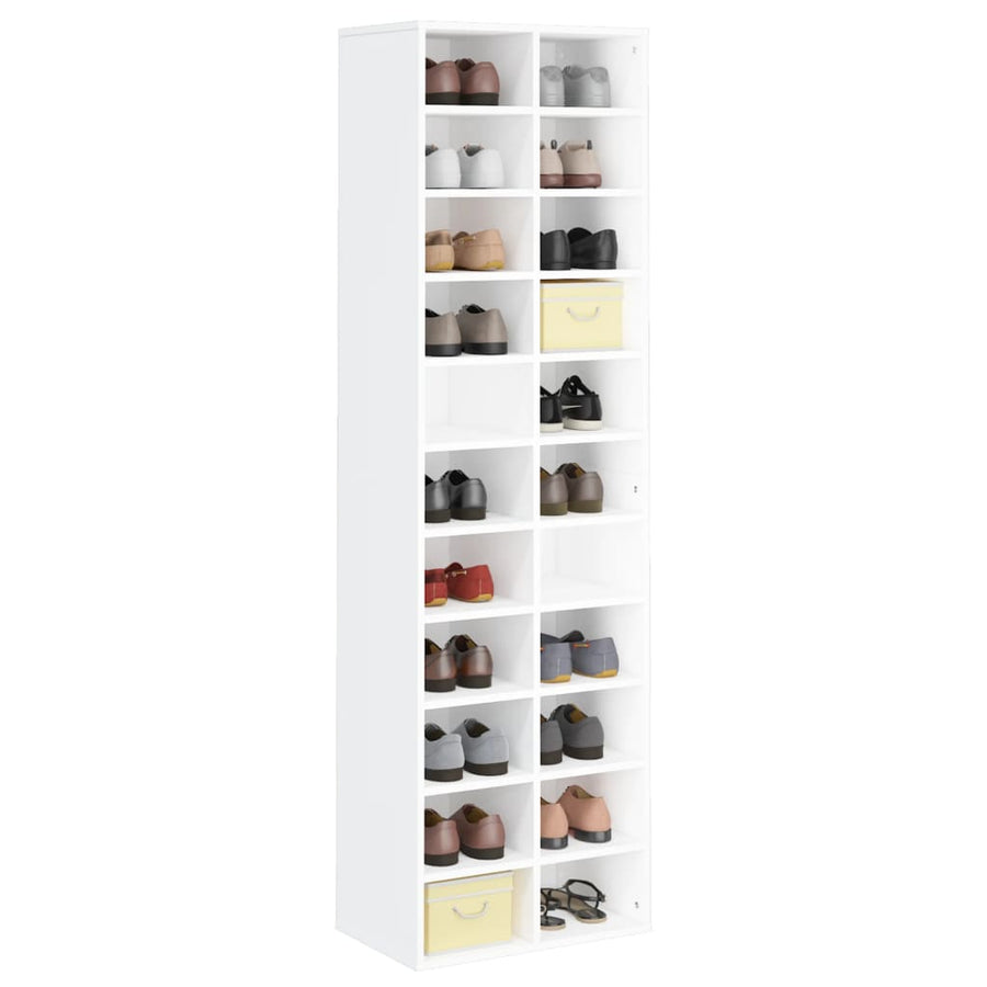 Schoenenkast 54X34X83 Cm Bewerkt Hout Wit