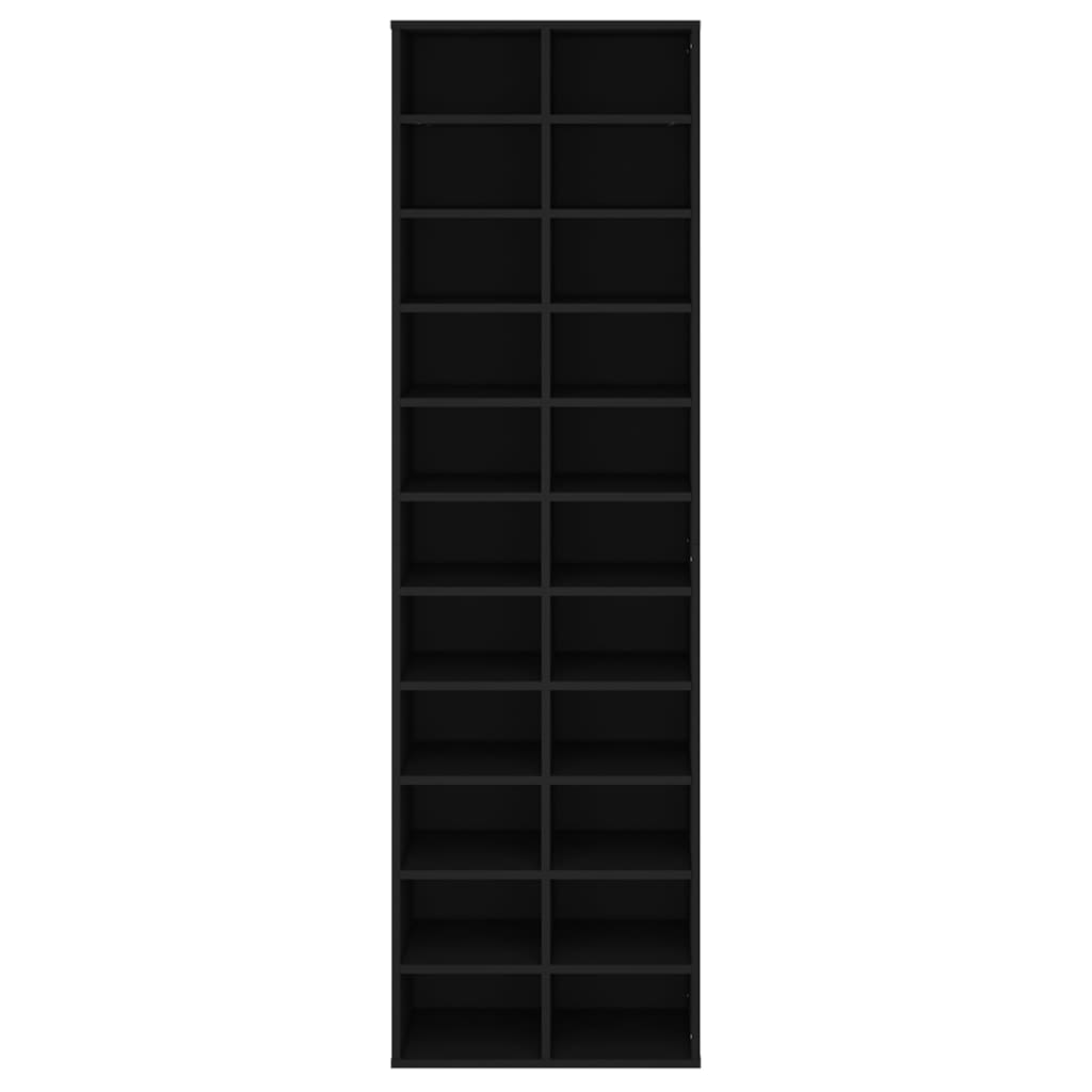 Schoenenkast 54X34X83 Cm Bewerkt Hout Zwart