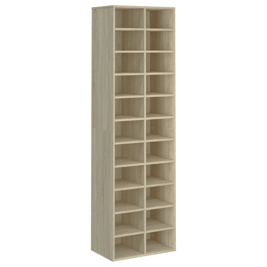 Schoenenkast 54X34X83 Cm Bewerkt Hout Kleurig Sonoma eiken