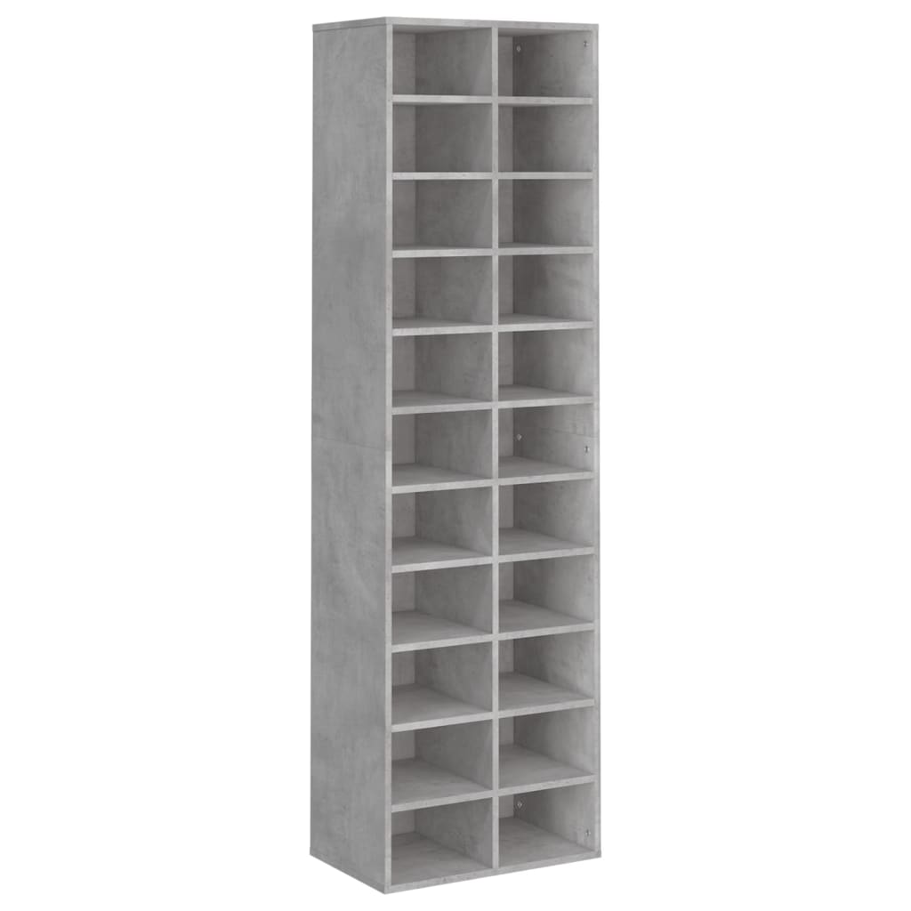 Schoenenkast 54X34X83 Cm Bewerkt Hout Betongrijs