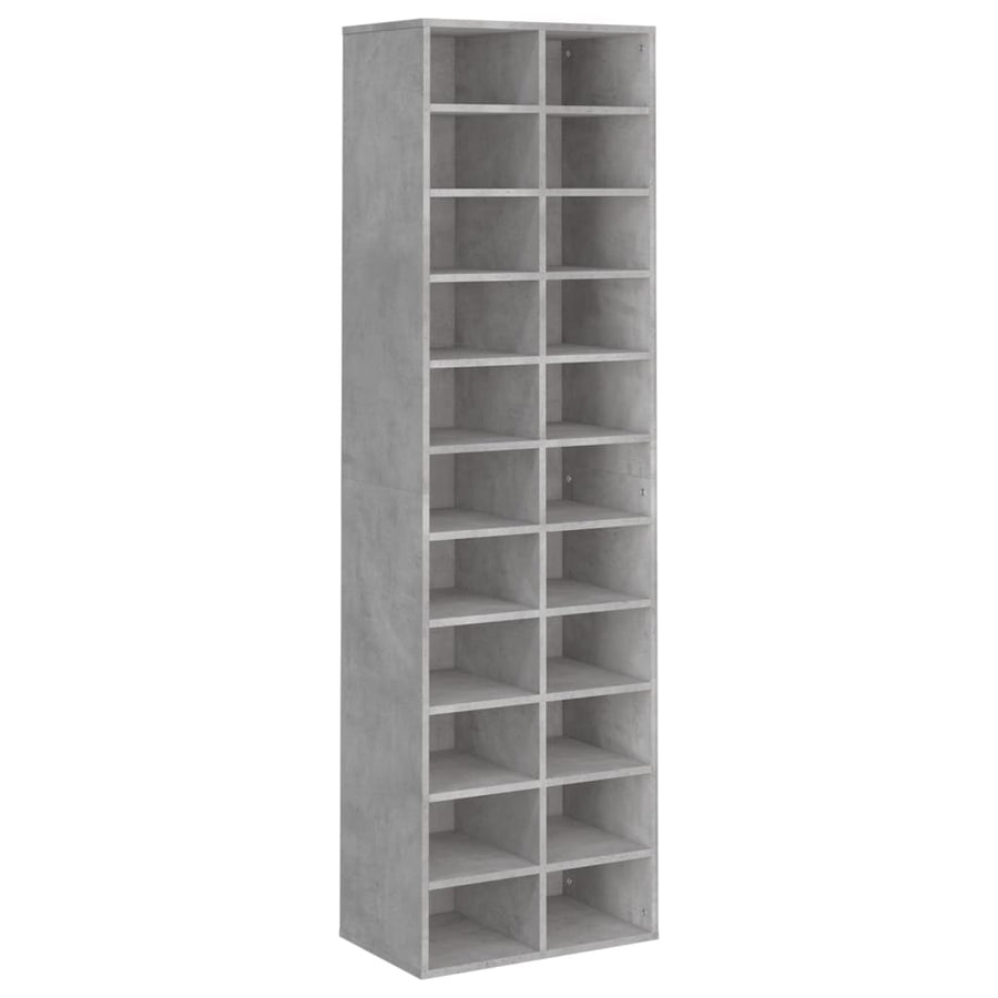 Schoenenkast 54X34X83 Cm Bewerkt Hout Betongrijs