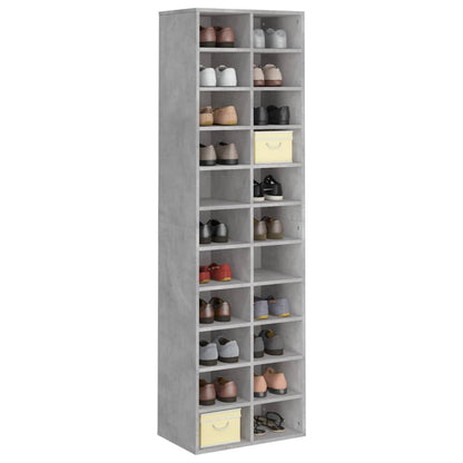 Schoenenkast 54X34X83 Cm Bewerkt Hout Betongrijs