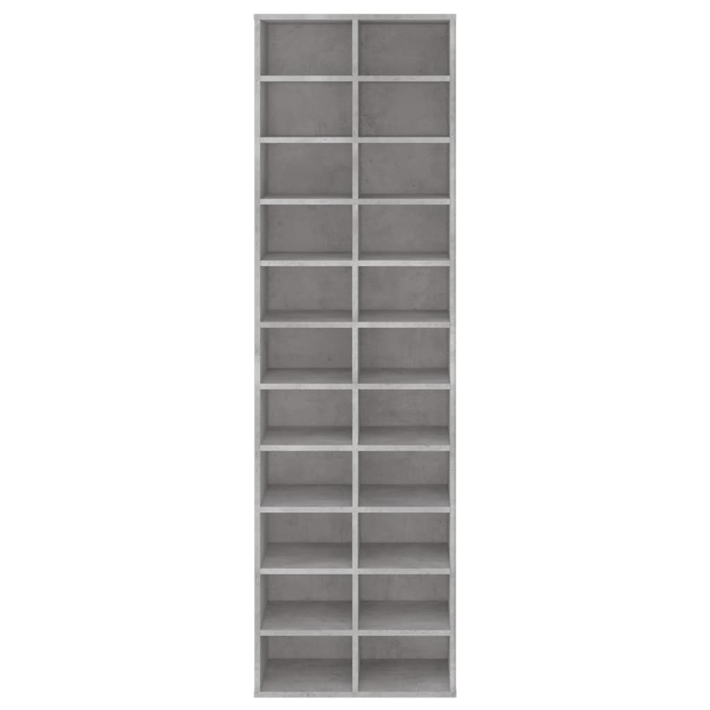 Schoenenkast 54X34X83 Cm Bewerkt Hout Betongrijs