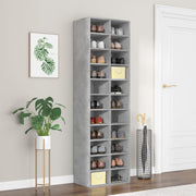 Schoenenkast 54x34x183 cm bewerkt hout betongrijs