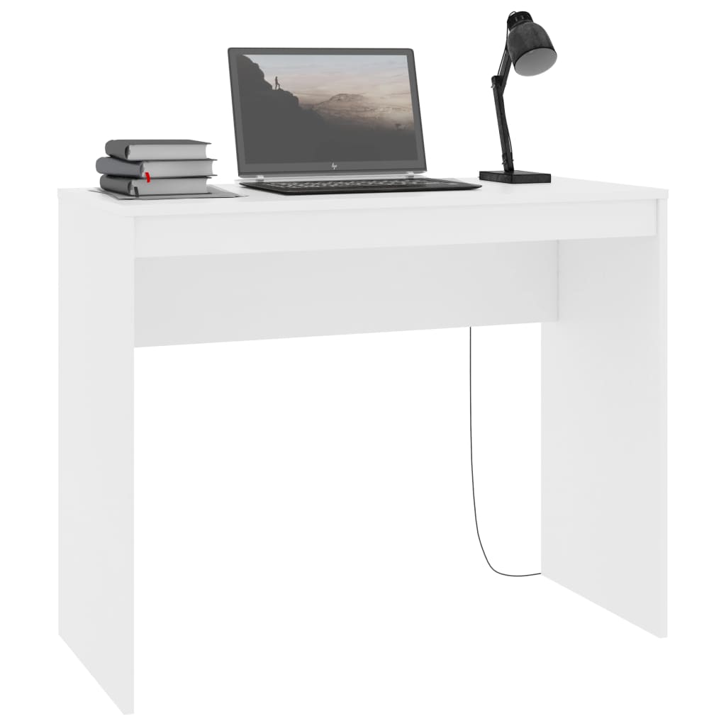 Bureau 90X40X72 Cm Bewerkt Hout Wit