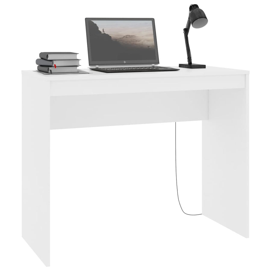 Bureau 90X40X72 Cm Bewerkt Hout Wit
