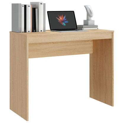 Bureau 90X40X72 Cm Bewerkt Hout Kleurig Sonoma eiken