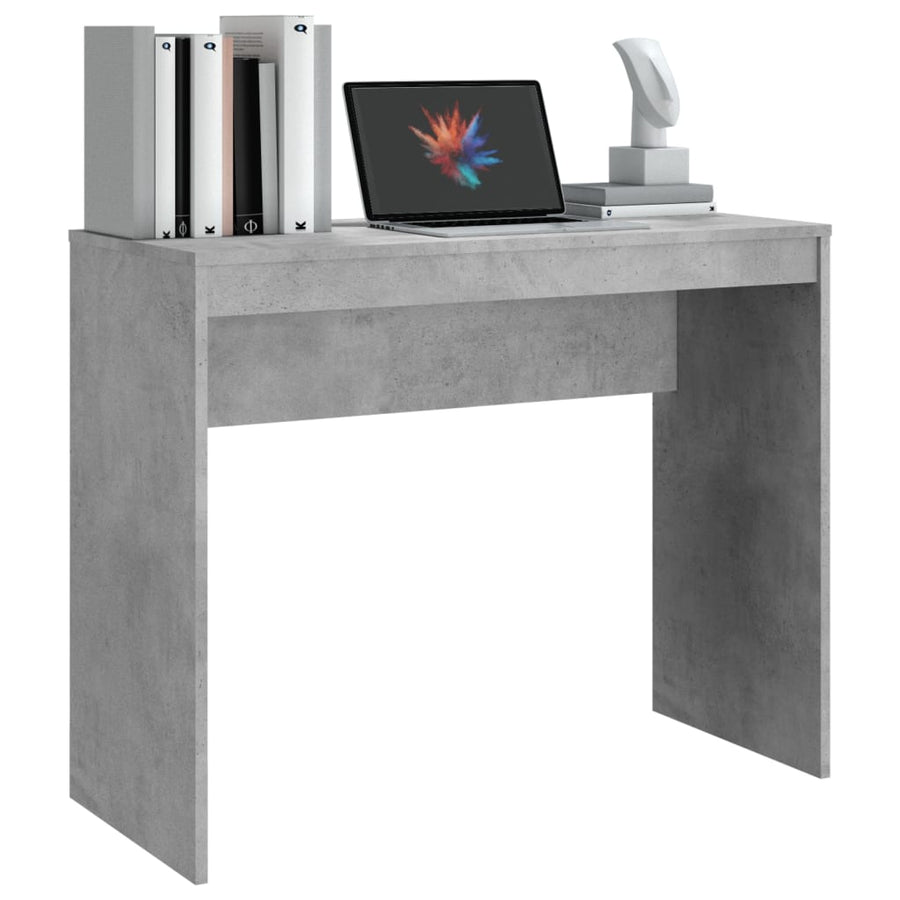 Bureau 90X40X72 Cm Bewerkt Hout Betongrijs